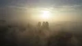 Fog Clears Morning City Time Lapse HD Footage