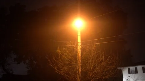 Fog clouds move into neighborhood Stock Footage 103425528