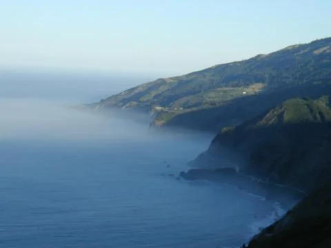 Fog at Coastline Stock Photos