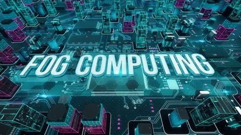 Fog computing with digital technology concept Stock Footage 104630260