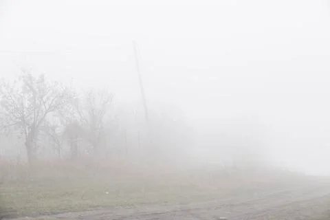 Fog at countryside Stock Photos