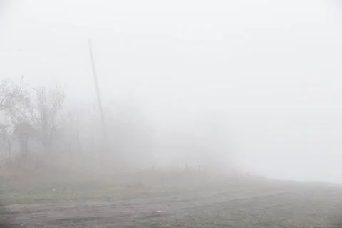 Fog at countryside Stock Photos