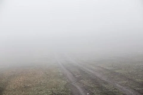 Fog at countryside Stock Photos
