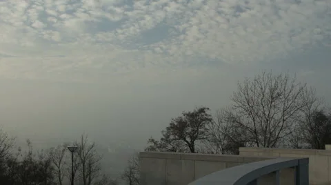 Fog covers the city. Stock Footage 1048057