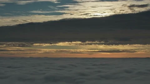 Fog at dawn view from the top of the mountain Time lapse Stock-Footage 153260886