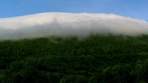 Fog descends from the mountain Stock Footage 69084108