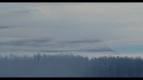 Fog Drifting Through A Valley Stock Footage 307073831