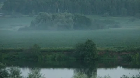 Fog On The Field Time Lapse Stock Footage 7759879