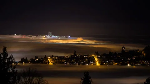 Fog floating above city Stock-Footage 35110428