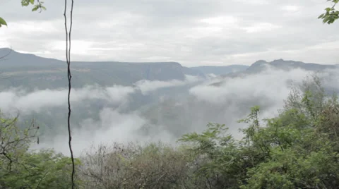 Fog Green Mountains Stock Footage 36711937