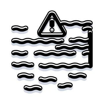Fog hazard warning sign with low visibility Illustrazione stock