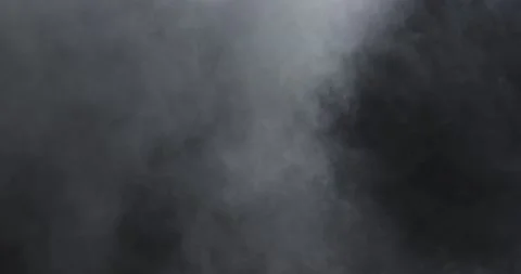 Fog haze on dark background. Realistic atmospheric gray smoke cloud. Filmed with Stock Footage 216149169