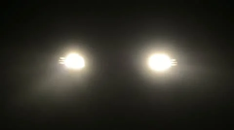 Fog in a headlights of car Stock Footage 13184167