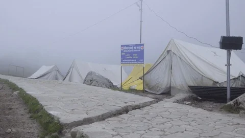 Fog at Himalayan Hills Stock Footage 123271599