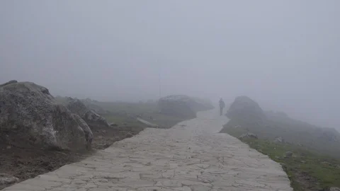 Fog at Himalayan Hills 스톡 동영상 123271726