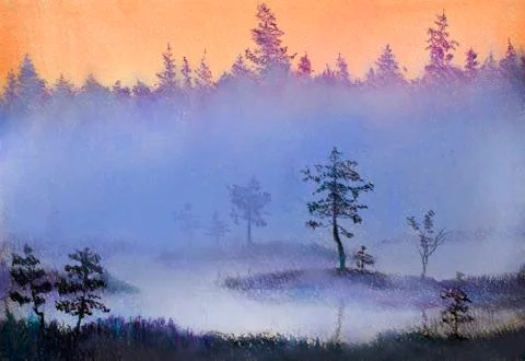 The fog Illustrazione stock