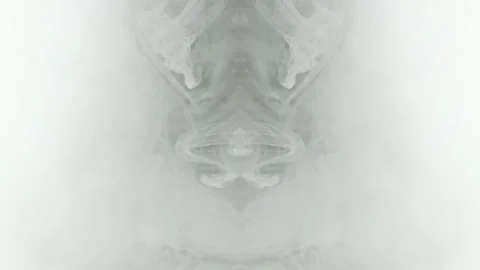 Fog kaleidoscope drifting in close-up with gray white symmetry Stock Footage 338270847