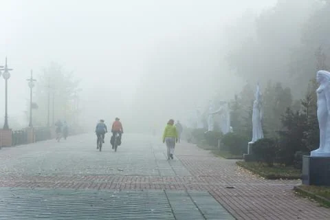 Fog in Kiev Stock Photos