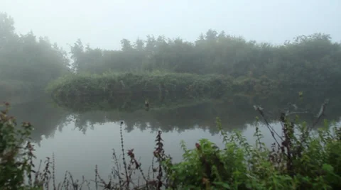 Fog on lake (1).mp4 Stock Footage 31969462