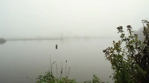 Fog on lake (7).mp4 Stock Footage 31936905