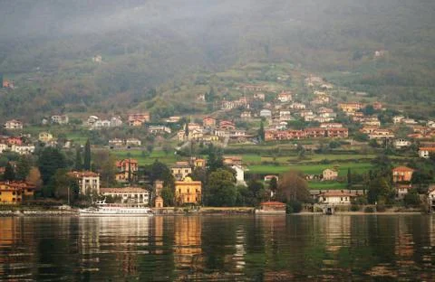 Fog on Lake Como Stock Photos