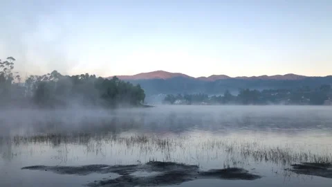 Fog on lake. Stock Footage 247194410