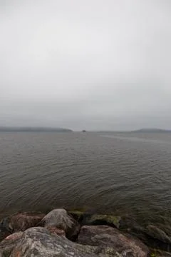 Fog on a lake Stock Photos