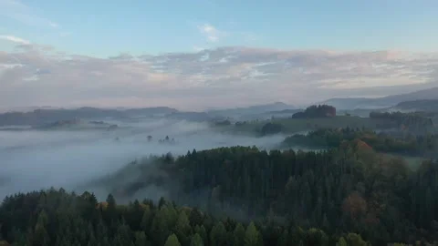 Fog In the landscape Stock Footage 227775374