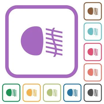 Fog lights simple icons Stock Illustration