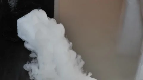 Fog machine emitting heavy smoke creating special effects at a party Stock Footage 341577706
