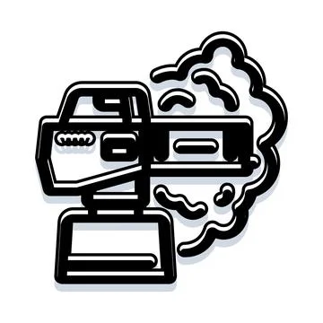 Fog machine generating smoke for stage effects Illustrazione stock