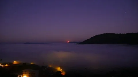 Fog in the morning with mountain at Khao Kho, Phetchabun, Thailand Video stock 69844553