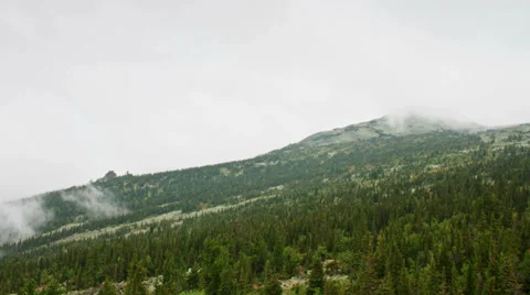 Fog motion in the mountains Stock Footage 37570117