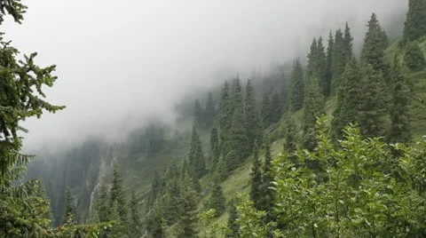 Fog in mountains 1 Stock Footage 11983639