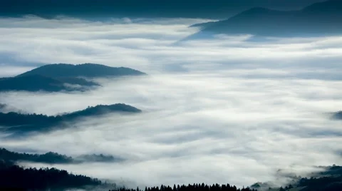 Fog in the mountains, close up, 4K 스톡 동영상 47099777
