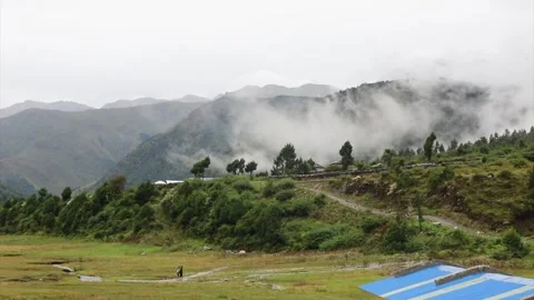 Fog in the mountains, Dhorpatan Nepal Stock Footage 155367192