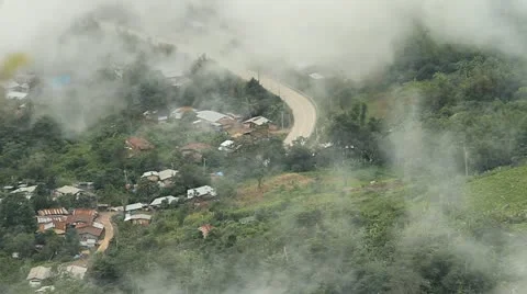 Fog in the mountains Stock Footage 11426738