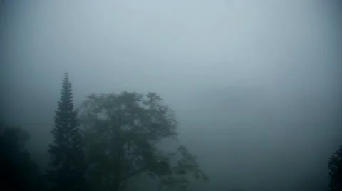 Fog in the mountains Stock Footage 45274348