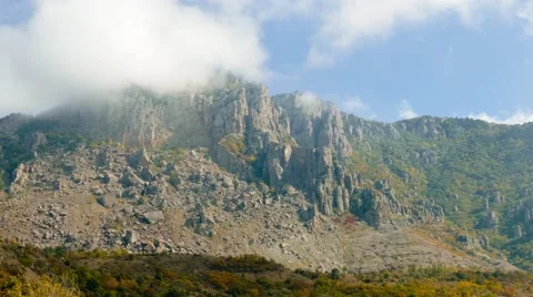 Fog in the mountains Stock Footage 68157268