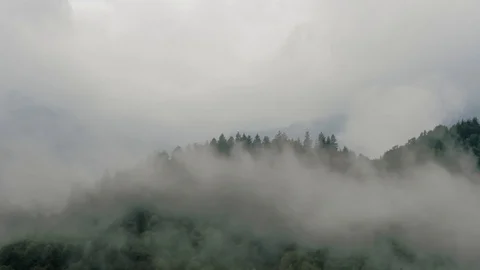 Fog in the Mountains Stock Footage 78998635