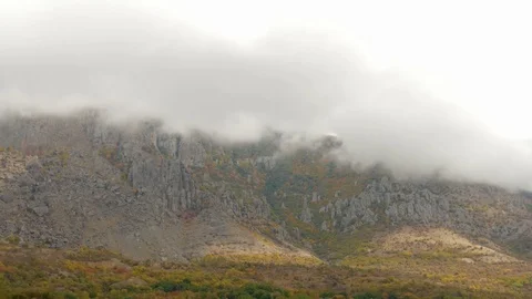 Fog in mountains Stock Footage 80992247