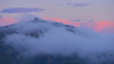 Fog on mountains 스톡 동영상 81801125