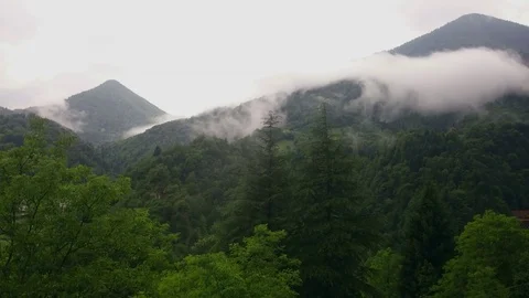Fog in the Mountains Stock Footage 83779444
