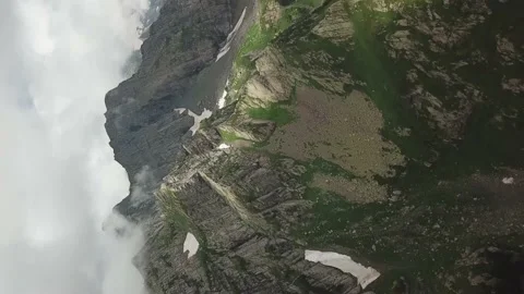 Fog, mountains, lakes and forests.(Vertical video). Stock Footage 148656710