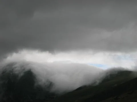 Fog on the mountains Stock Photos