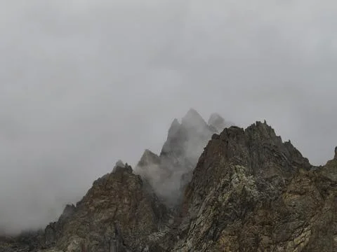 Fog in the mountains Stock Photos