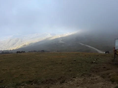 Fog in the mountains Stock Photos