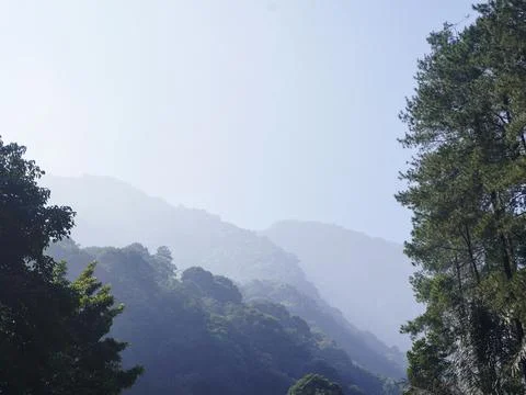 Fog in the mountains Stock Photos