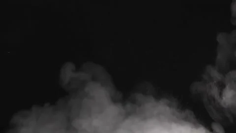 Fog moves from right to left, tapering off and evoking elements of film Stock Footage 136136900