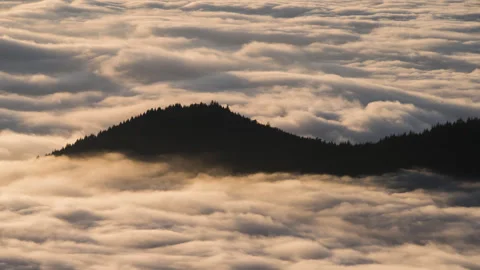 Fog Moving Through Mountain Landscape at Katzenkopf – 4K Timelapse Stock Footage 332708392